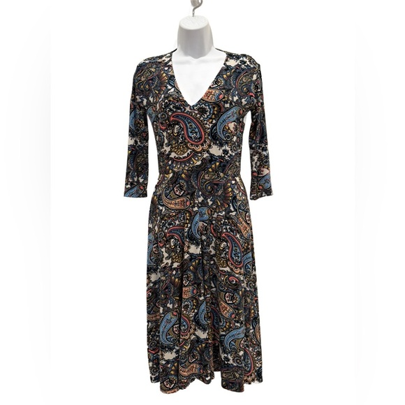 Agnes & Dora Multicolor Paisley Long Sleeve Dress in XS. #841 - Picture 1 of 6